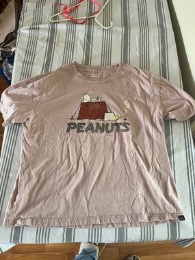 Peanuts Snoopy Graphic RSQ Dusty Pink Tee Boxy Fit